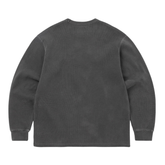 Waffle L/S Tee - Charcoal